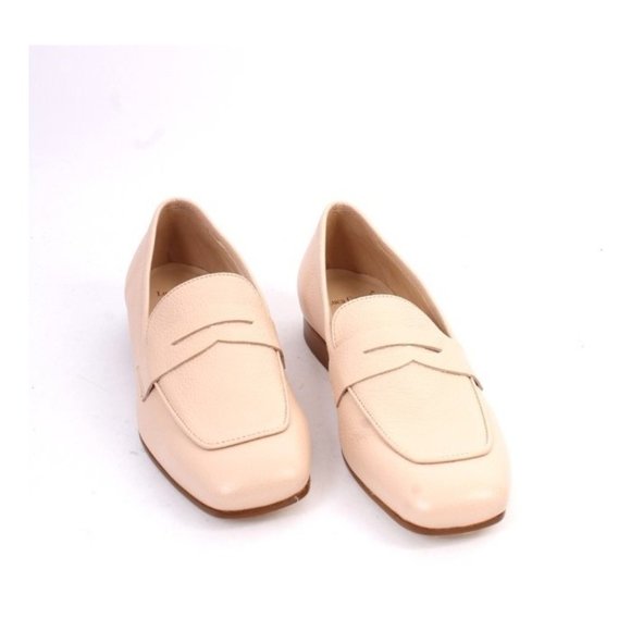 Luca Grossi 133 Beige Leather Classic Penny loafer Flat Shoe - Picture 2 of 8